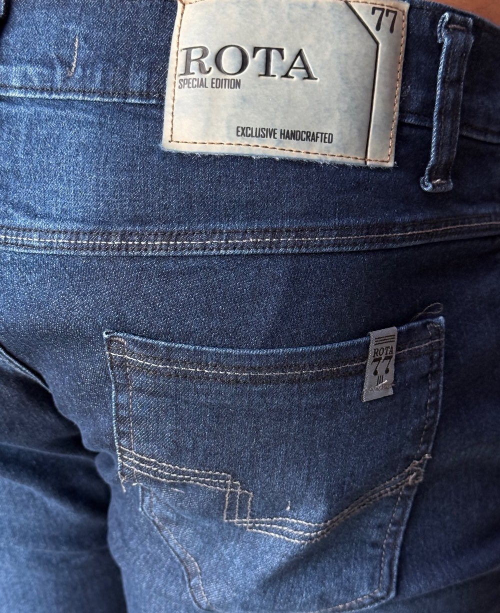 Calça Jeans Azul Marinho Masculina com Lycra - Rota 77