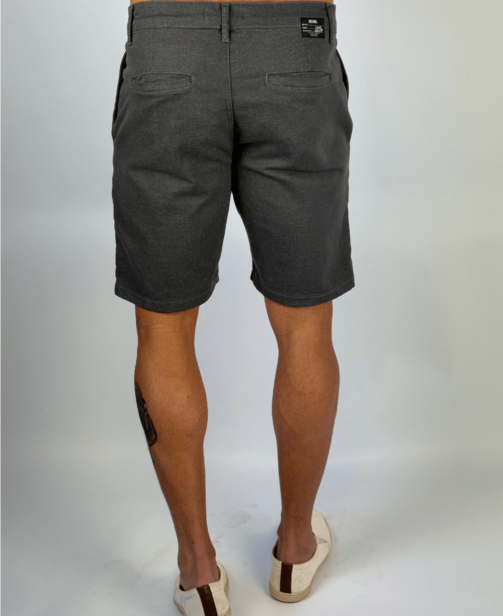 Bermuda Alfaiataria Chumbo Masculino - Visual Jeans