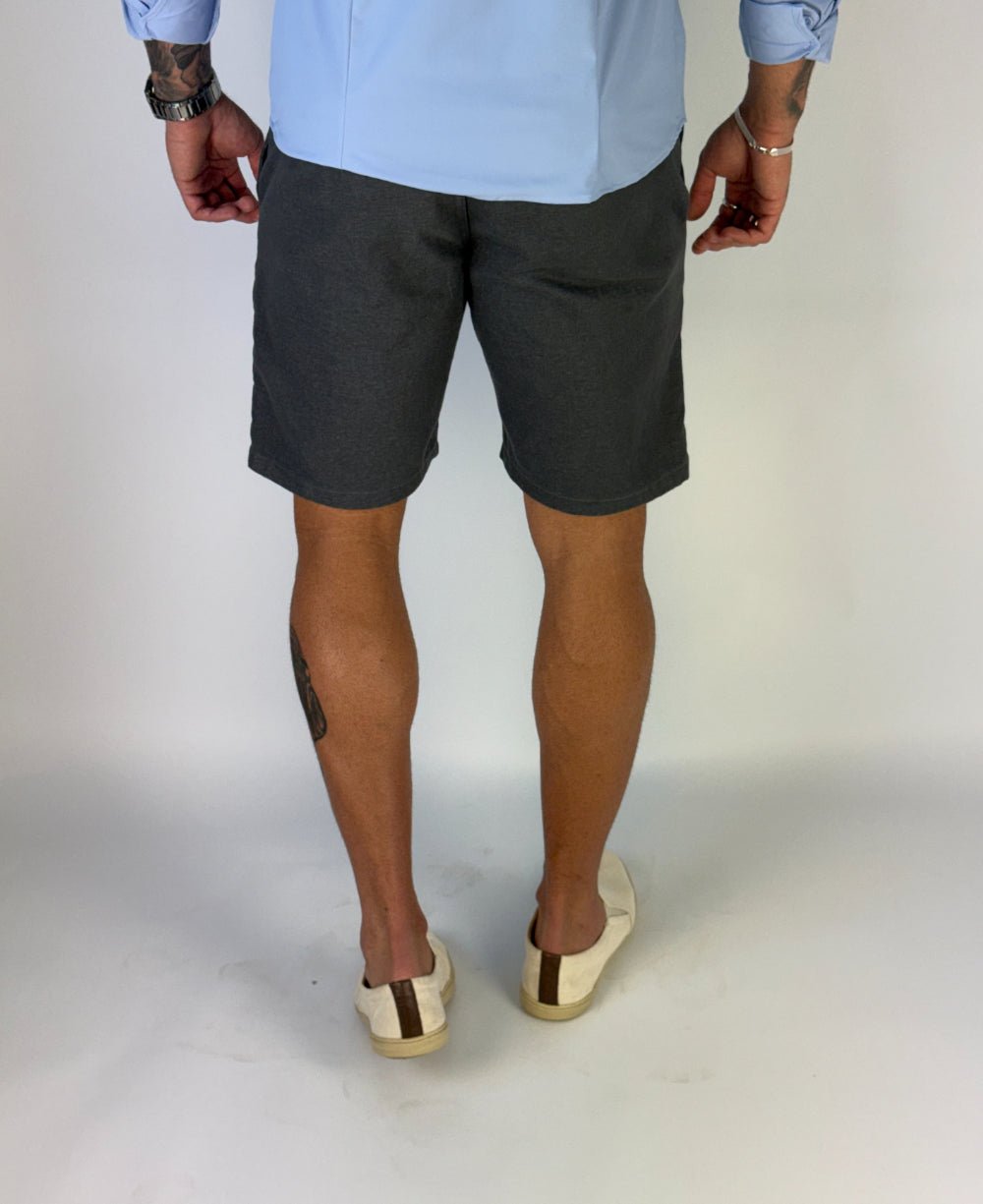 Bermuda Alfaiataria Chumbo Masculino - Visual Jeans