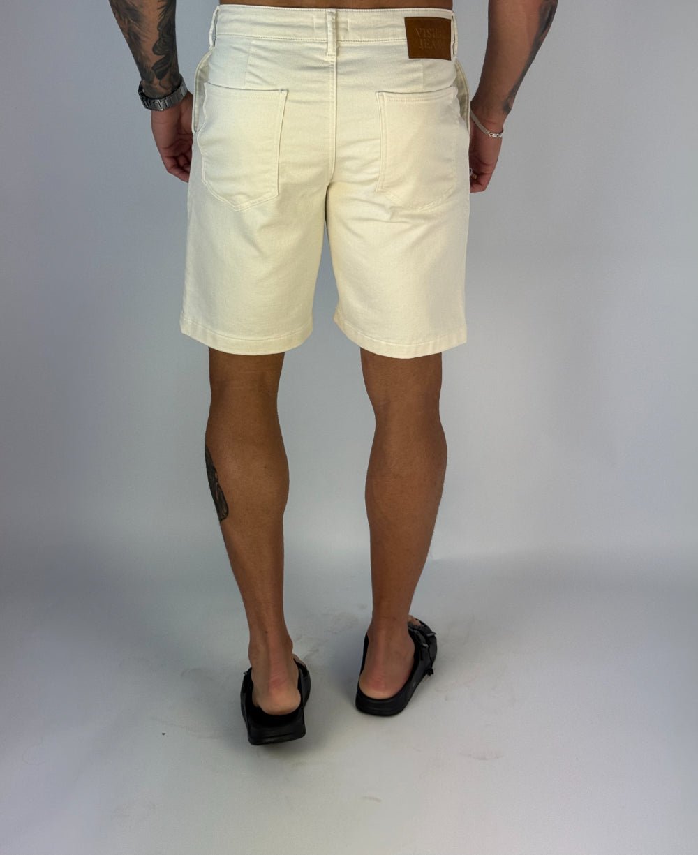 Bermuda Alfaiataria Branco Masculino - Visual Jeans