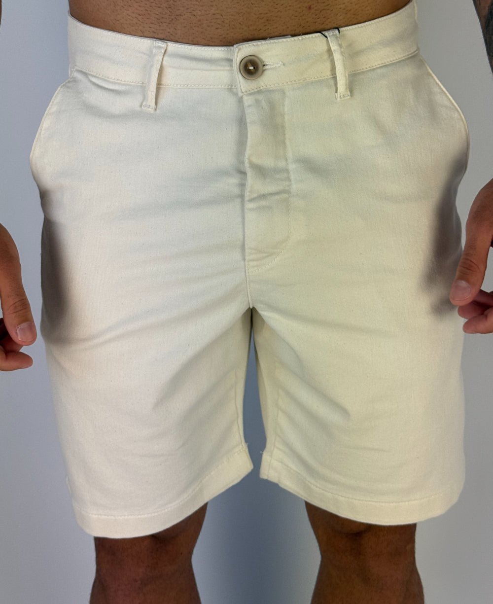 Bermuda Alfaiataria Branco Masculino - Visual Jeans