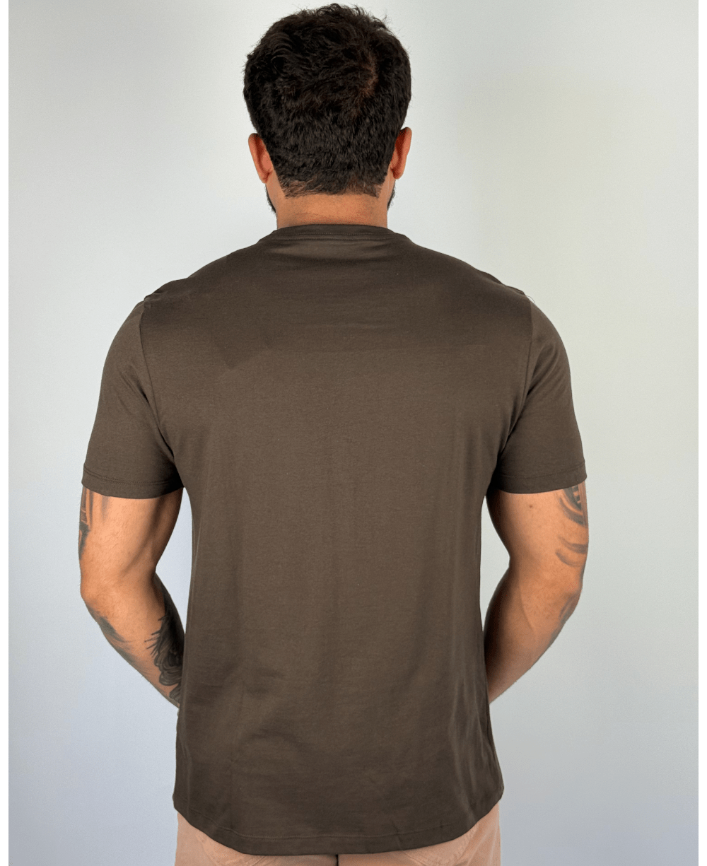 Camiseta Café Masculina Malha Regular - Aramis