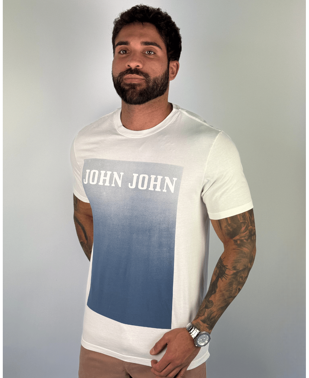 Camiseta T-Shirt Regular Fit Post Sun Off White - John John