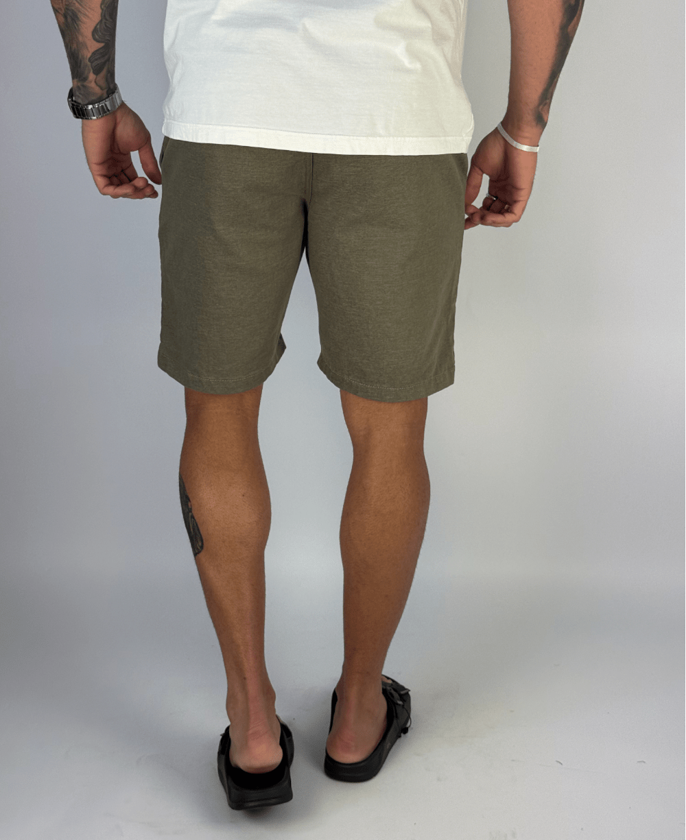 Bermuda Alfaiataria Caqui Masculino - Visual Jeans