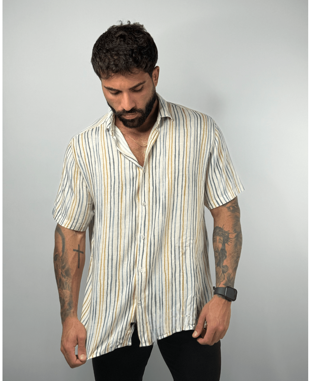 Camisa Relaxed Fit Spring Stripes - John John