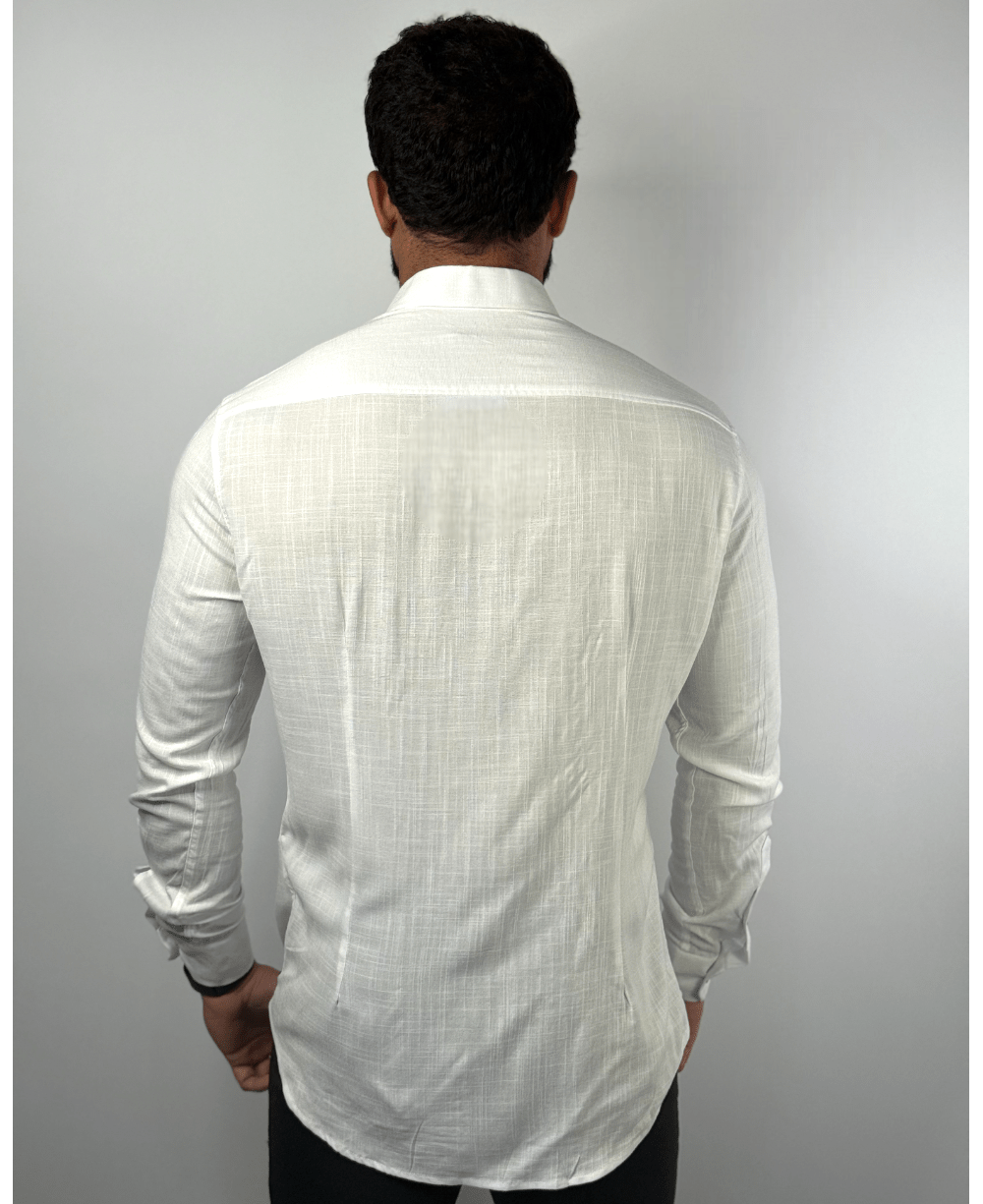 Camisa Dubai Gola Tradicional Branca Masculino - Per Pochi