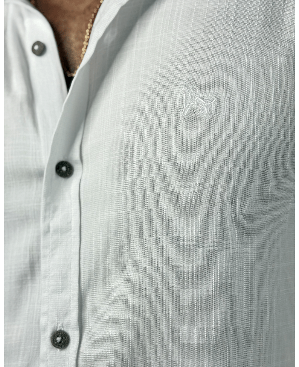 Camisa Dubai Gola Tradicional Branca Masculino - Per Pochi
