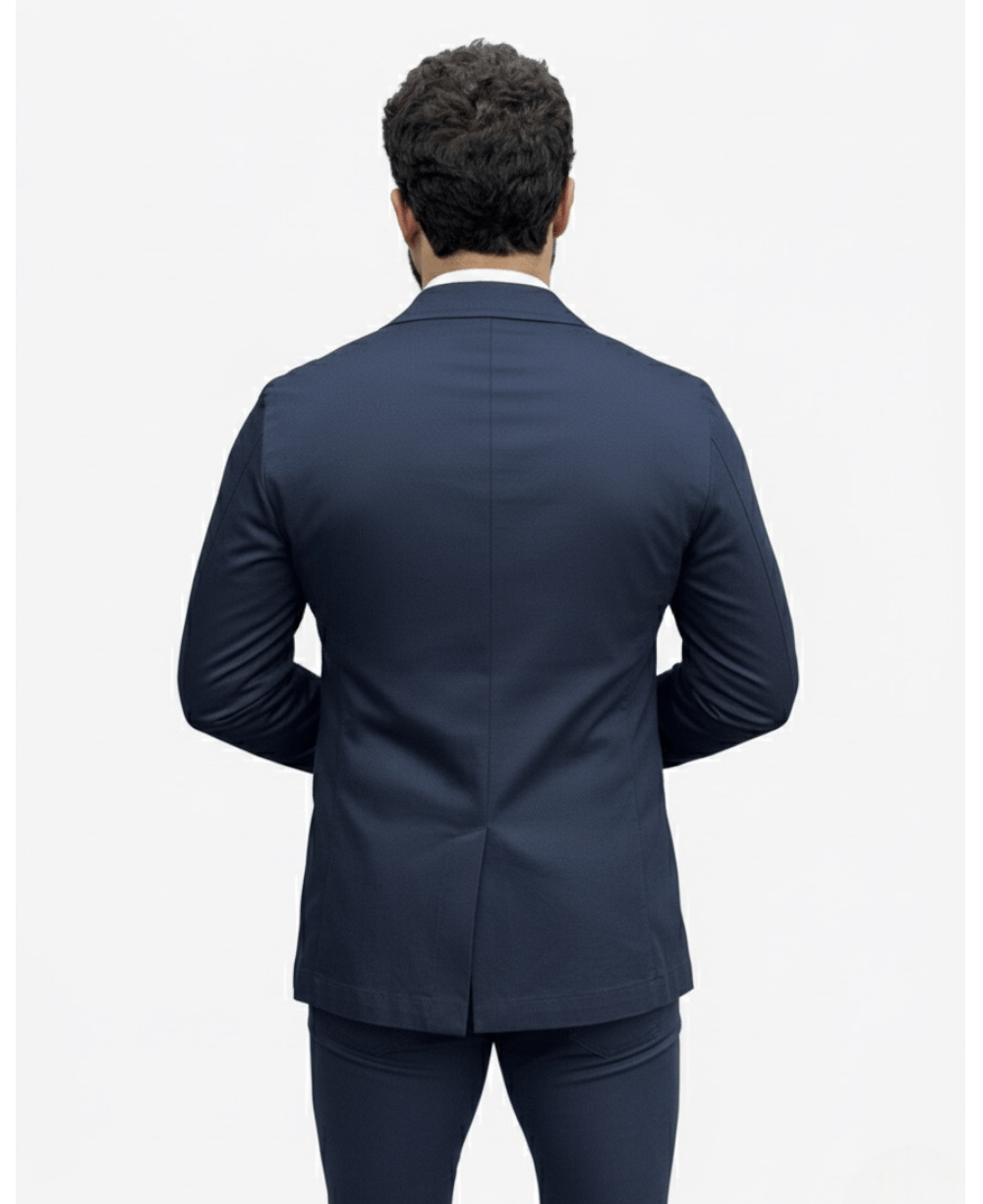 Blazer Azul Marinho Masculino Básico Acetinado - Paladho´s Jeans