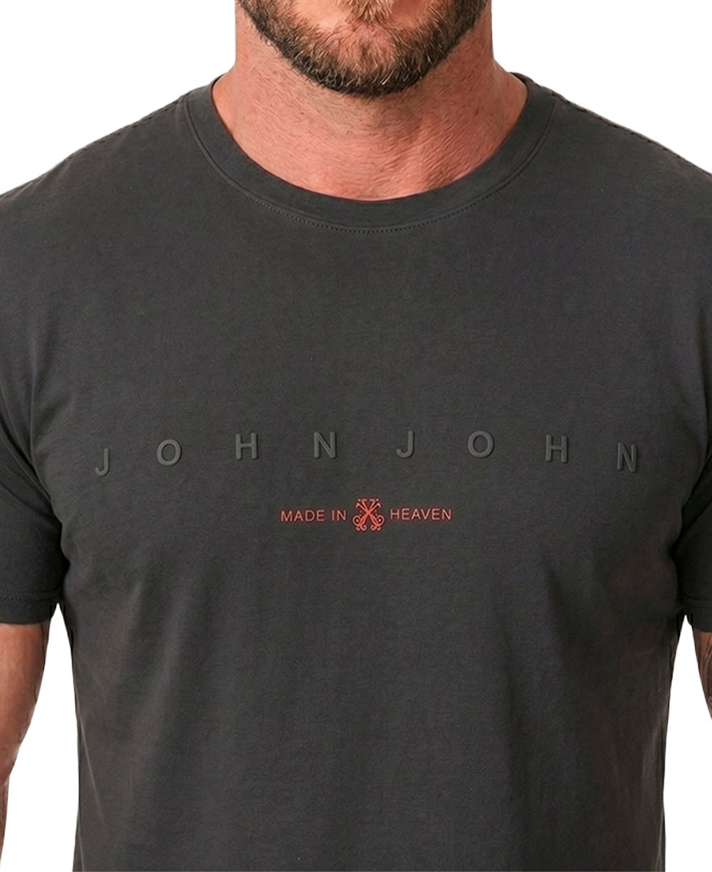 Camiseta Chumbo Masculina Slim Fit - John John