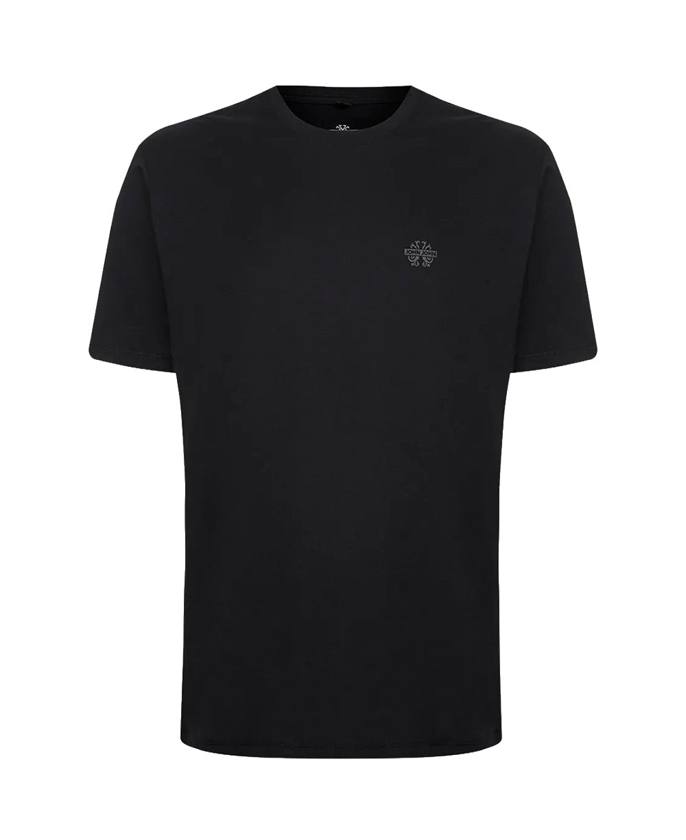 Camiseta Preta Masculina Regular Fit Light Transfer Black - John John