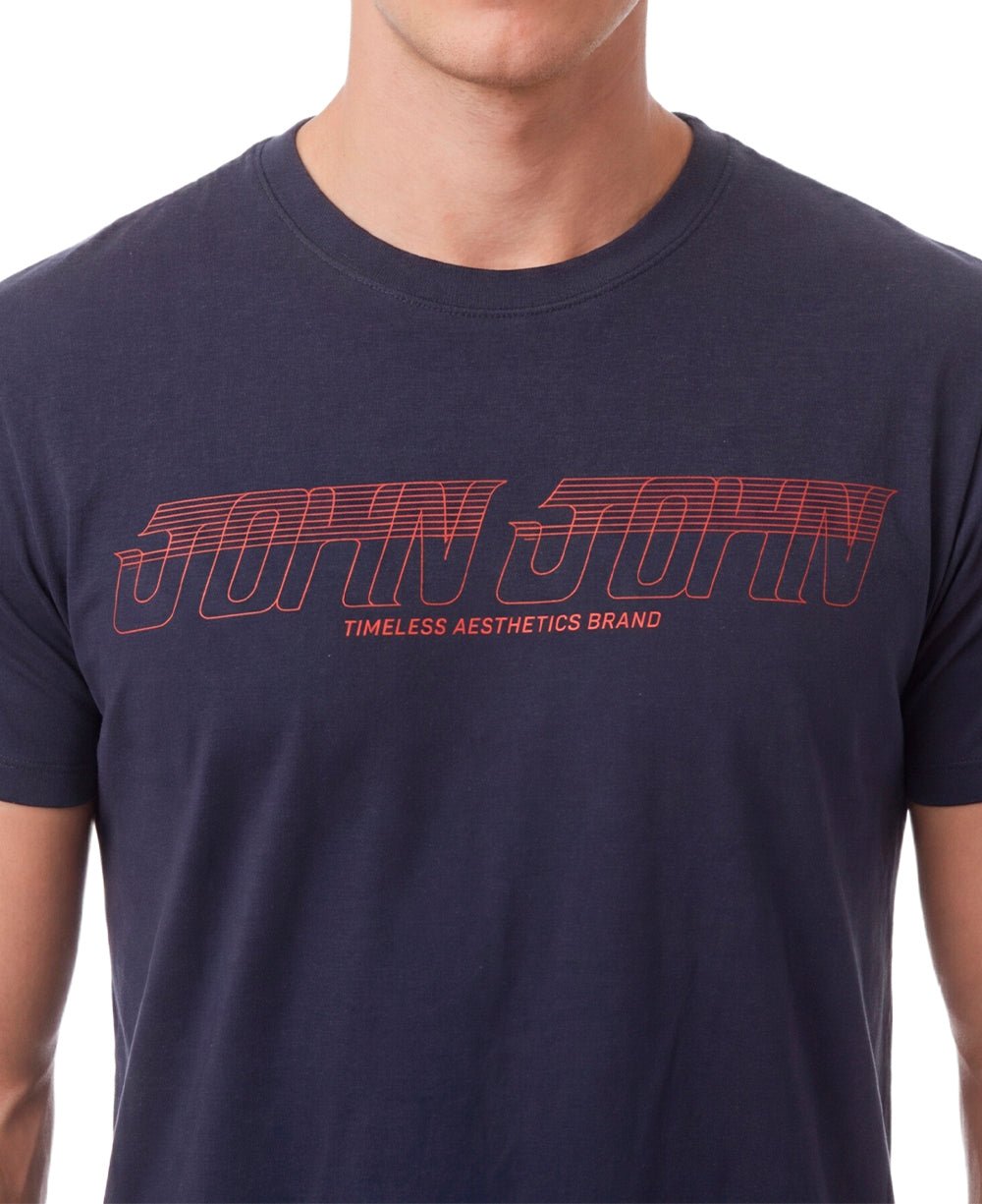 Camiseta Azul Marinho Masculino Frenquenc Slim fit - John John