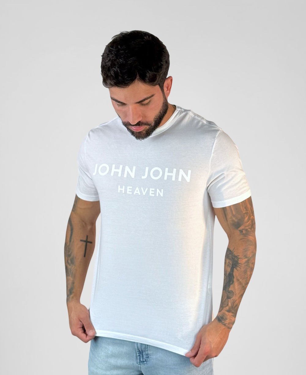 Camiseta Regular Fit 2000s Branco Masculina - John John