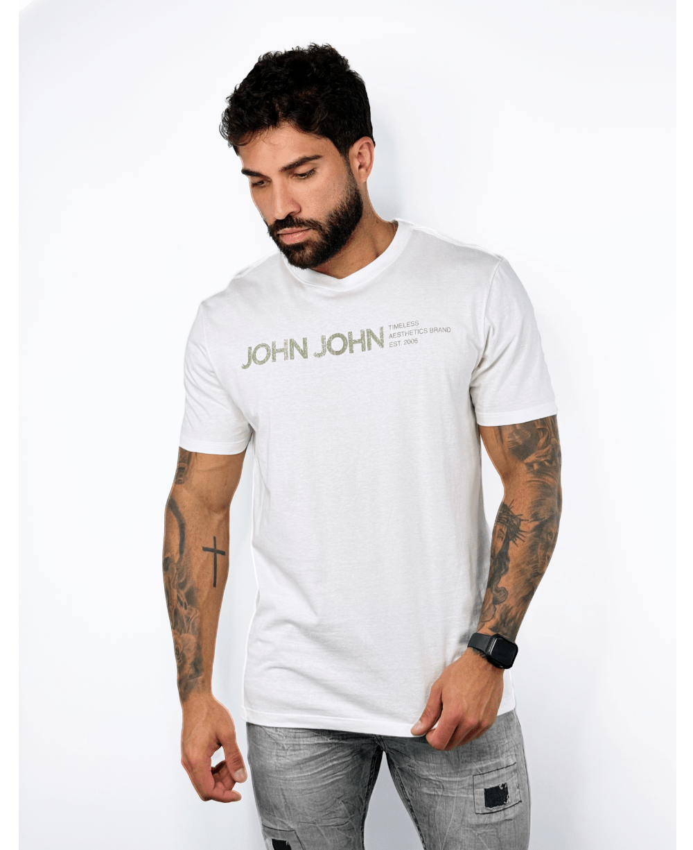 Camiseta Regular Fit Timeless Space Branca - John John