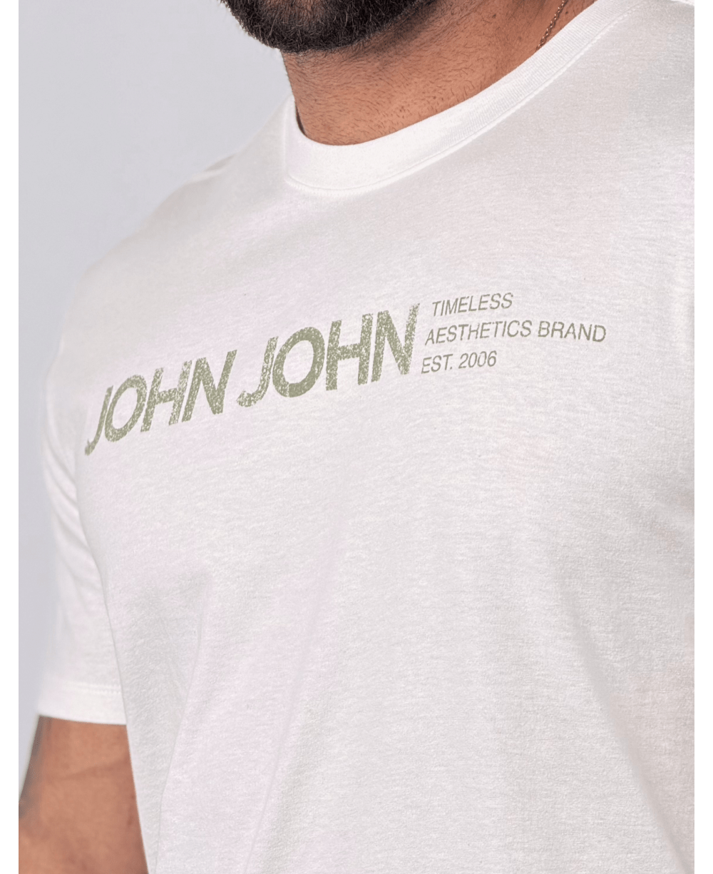 Camiseta Regular Fit Timeless Space Branca - John John