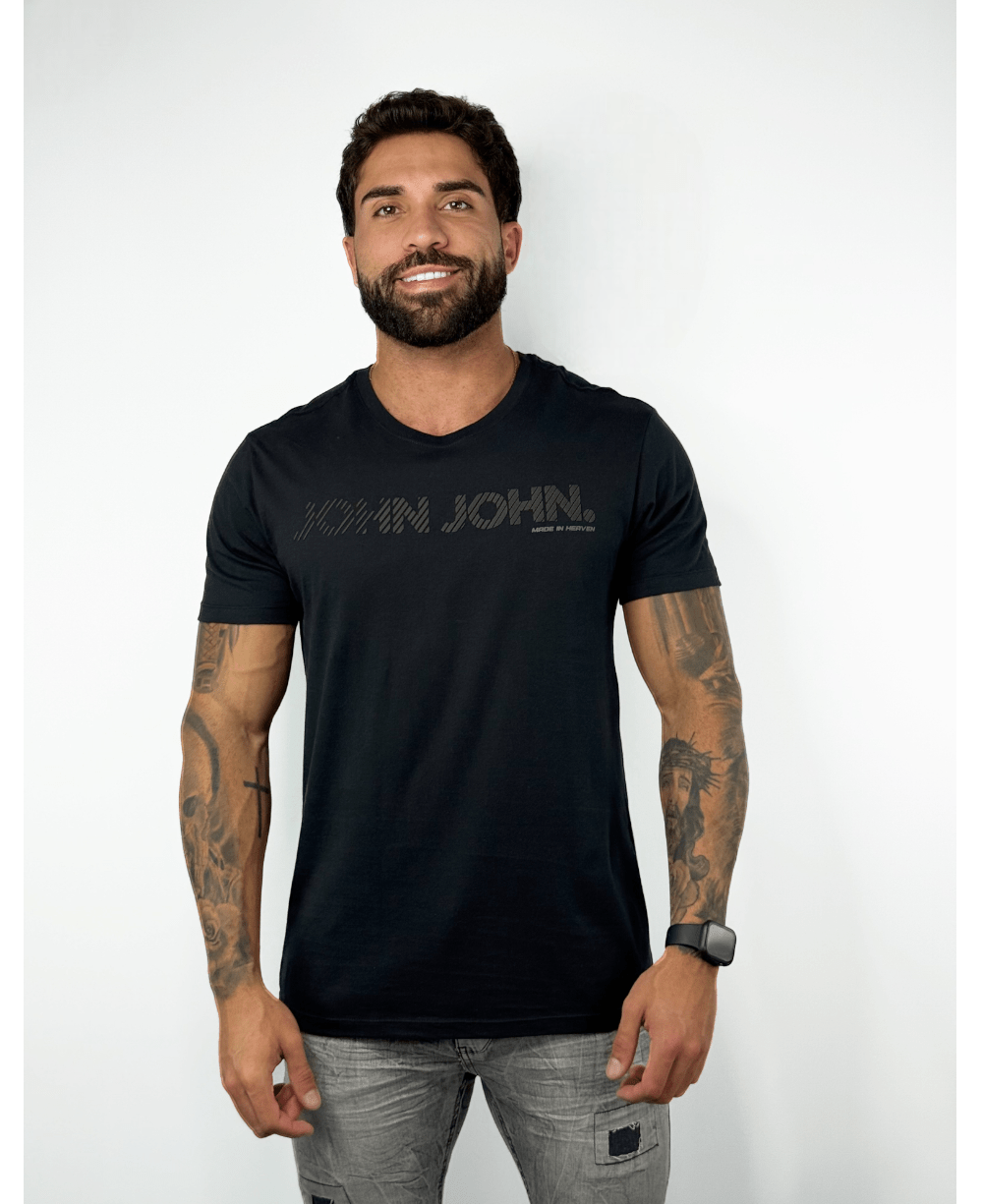 Camiseta Regular Fit Shades Black - John John