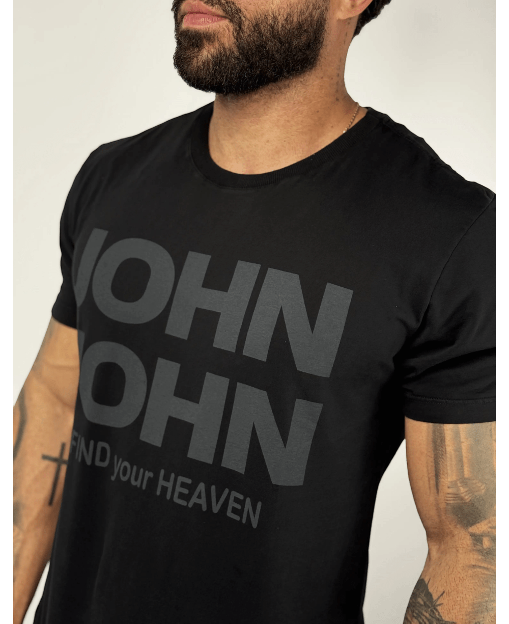 Camiseta T -Shirt Find Joh Masculina Preto - John John