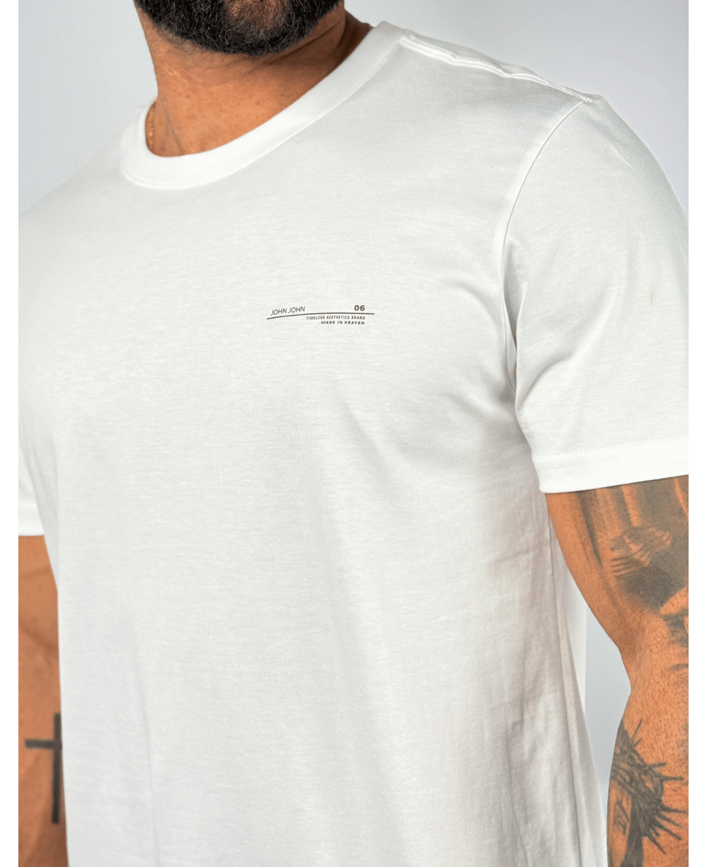 Camiseta Regular Fit Timeless Brand White - John John