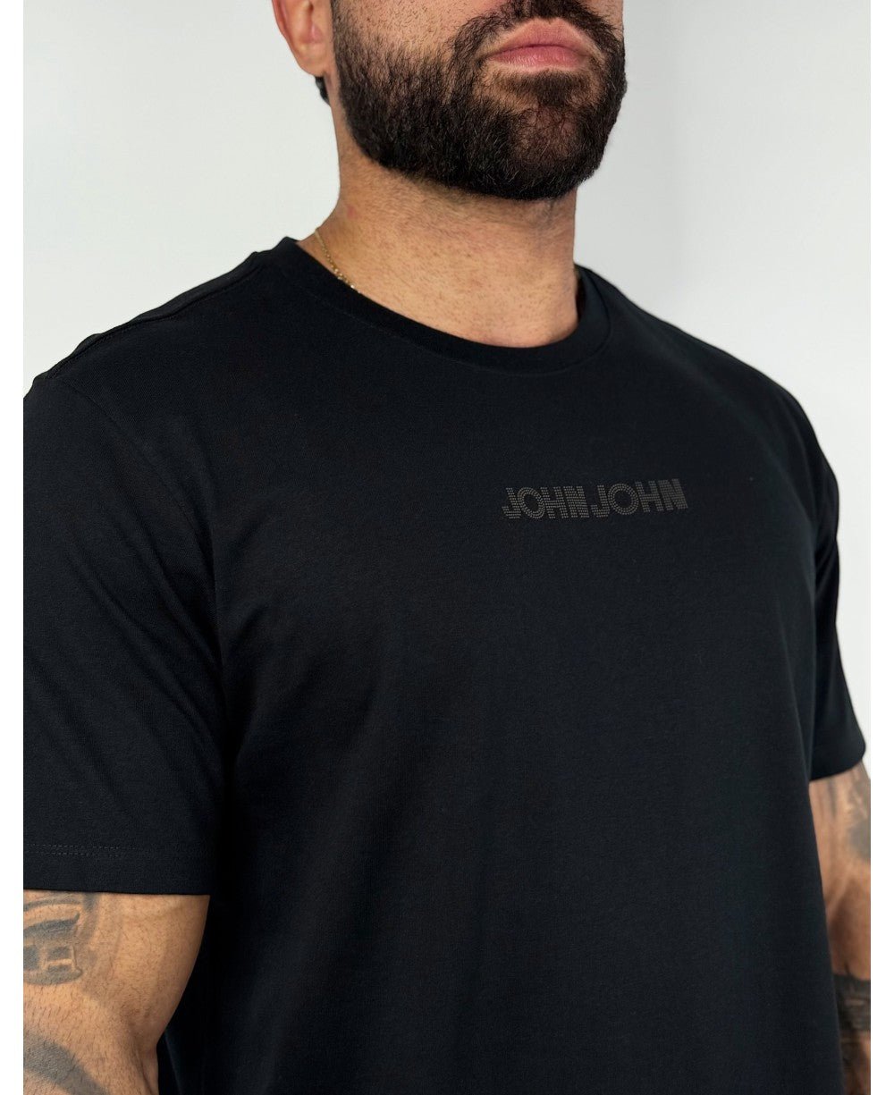 Camiseta Relaxed Fit John Minimal Black - John John