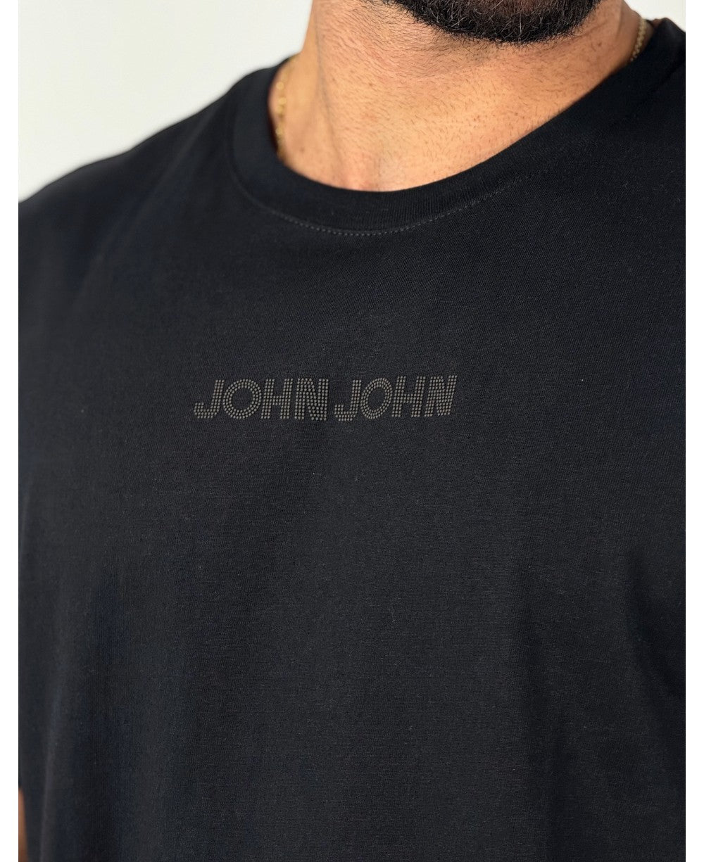 Camiseta Relaxed Fit John Minimal Black - John John