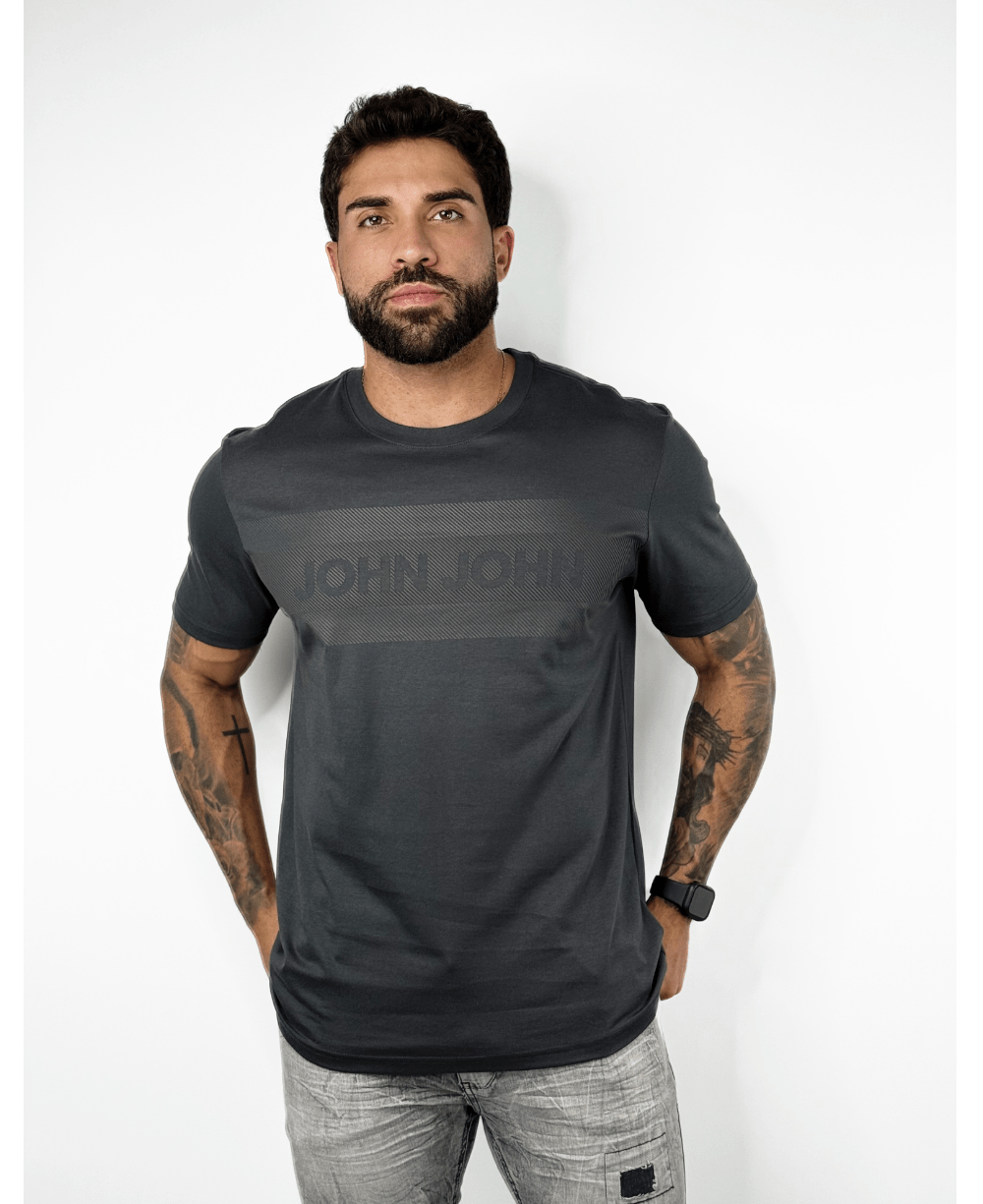 Camiseta Regular Fit Big Pima Line Cinza - John John