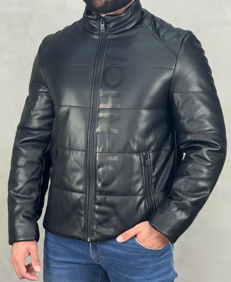 Jaqueta De Couro Preta Masculino Alex - John John