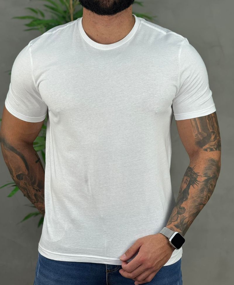 Kit 2 Camiseta Branca Masculina Crew-Neck - Calvin Klein