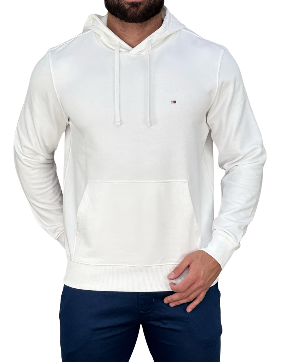 Moletom Branco Masculino Com Capuz Essential - TOMMY HILFIGER