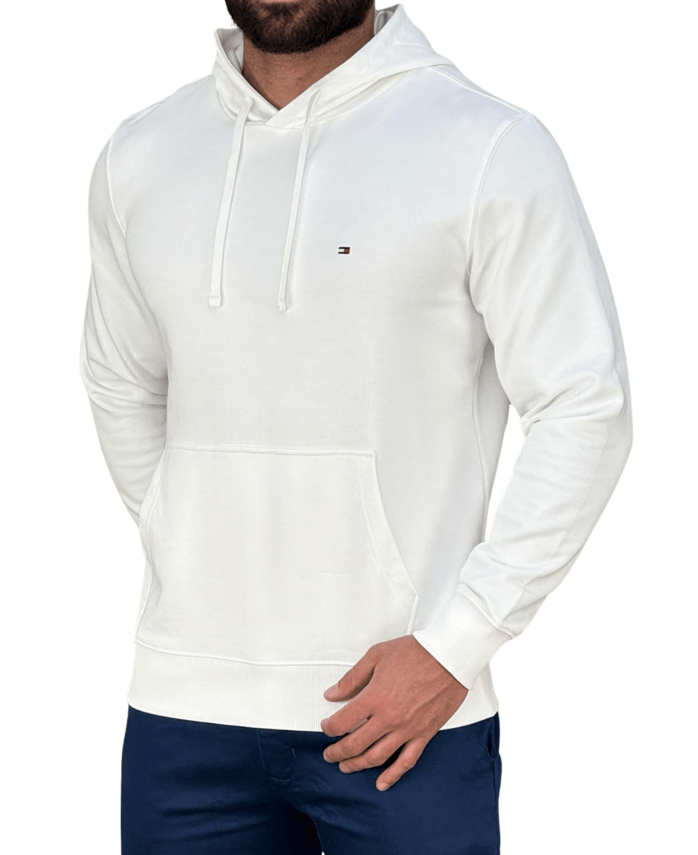 Moletom Branco Masculino Com Capuz Essential - TOMMY HILFIGER