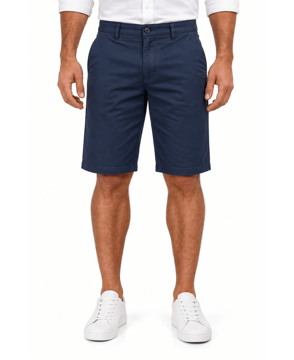 Bermuda Alfaiataria Azul Marinho Masculina Lisa - ROTA 77