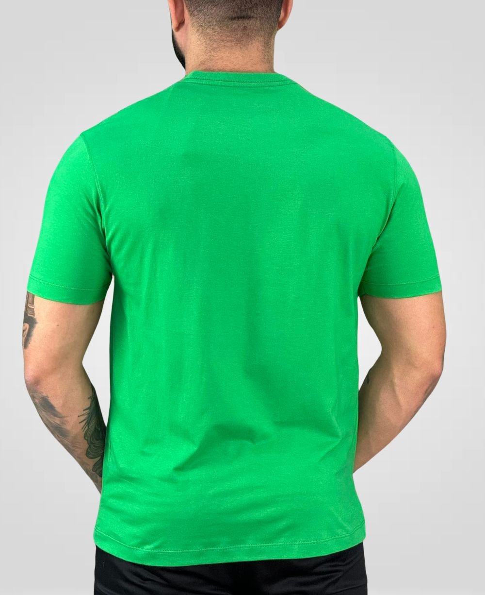 Camiseta Verde Menta Masculina Malha Regular - Aramis