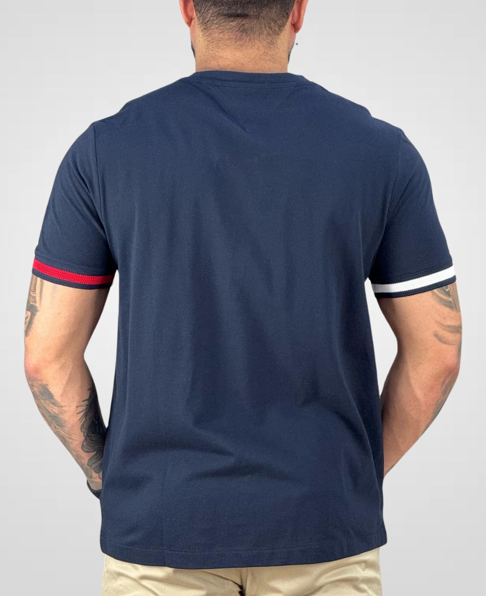 Camiseta Azul Marinho Masculina Piquet - Tommy Hilfiger