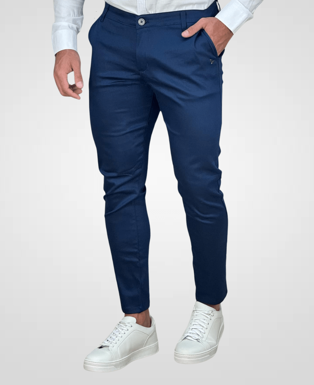 Calça Alfaiataria Azul Royal Masculina Super Skinny - Per Pochi
