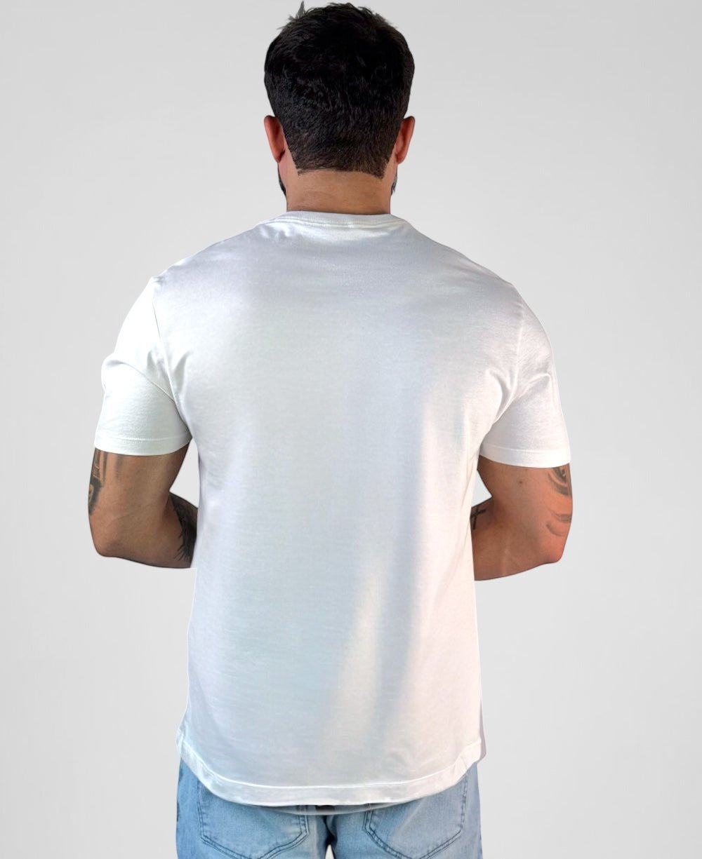 Camiseta Masculina Off White Malha Regular - Aramis