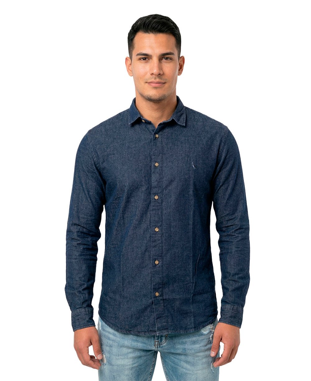 Camisa Social Masculina Enxuto Jeans – Reserva