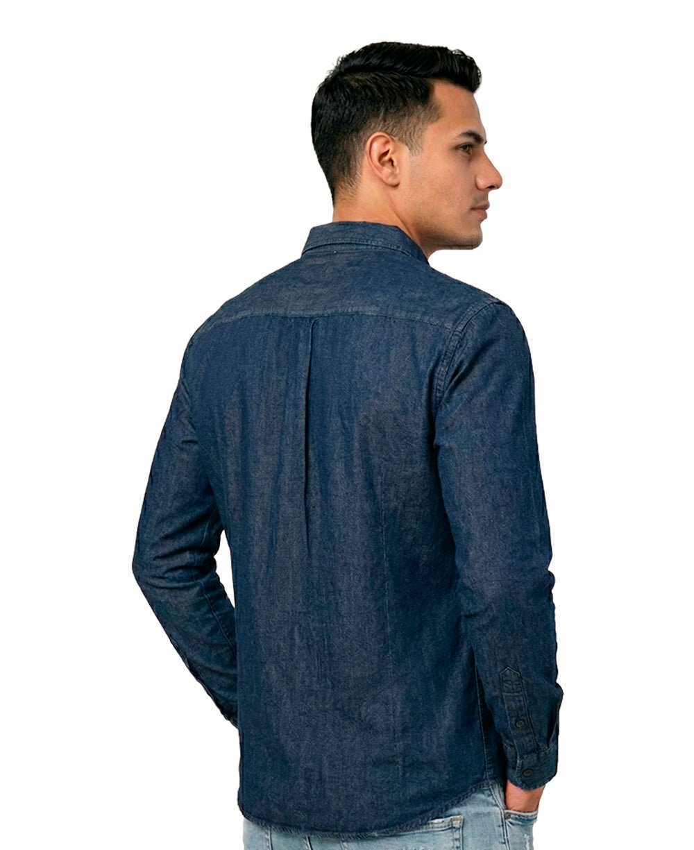 Camisa Social Masculina Enxuto Jeans – Reserva