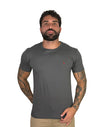 Camiseta Cinza Chumbo Masculina Pica-Pau Bordado - Reserva