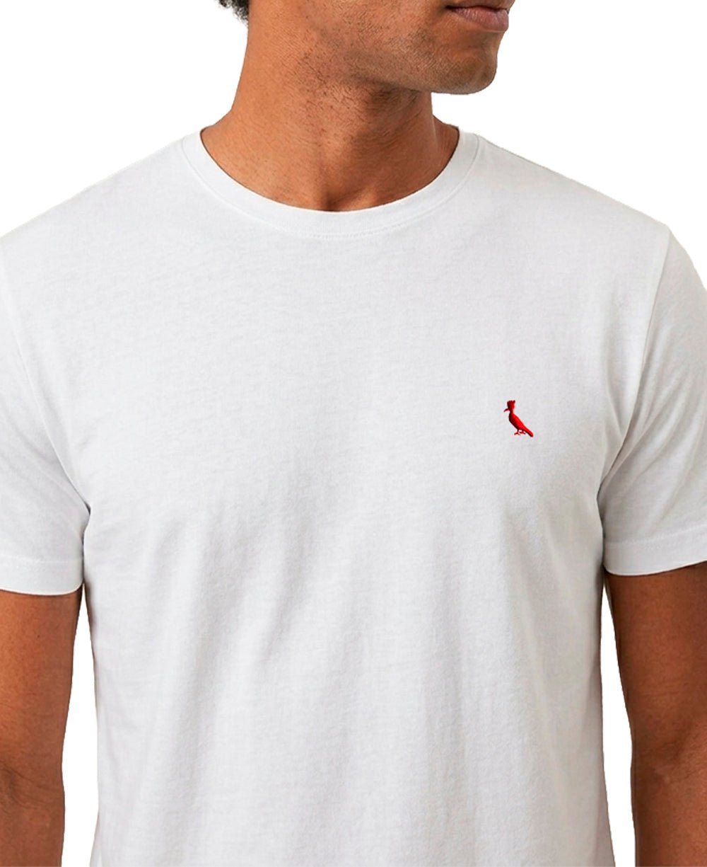 Camiseta Branca Masculina Pica-Pau Bordado - Reserva