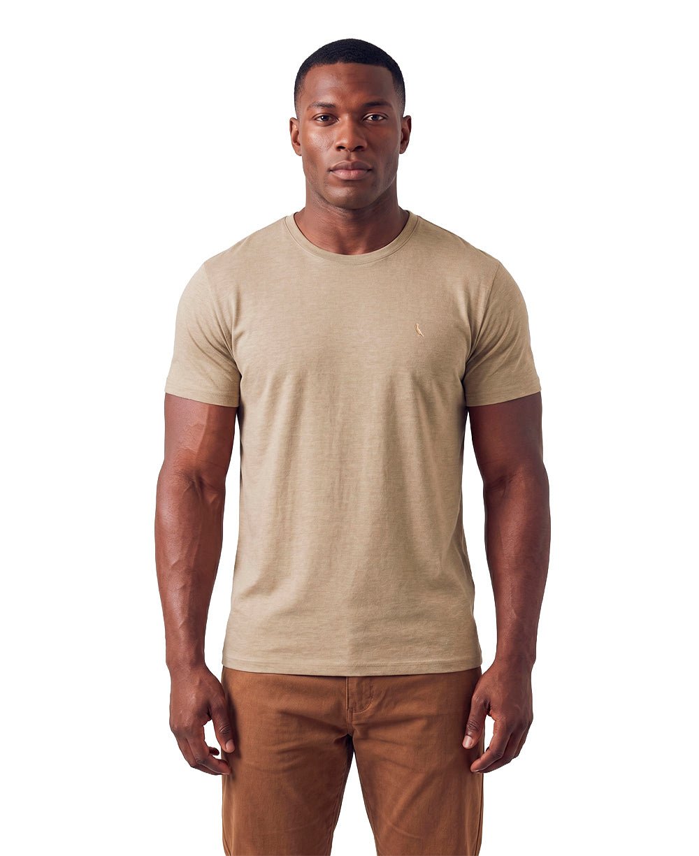 Camiseta Caqui Masculina Regular Mescla Touch - Reserva