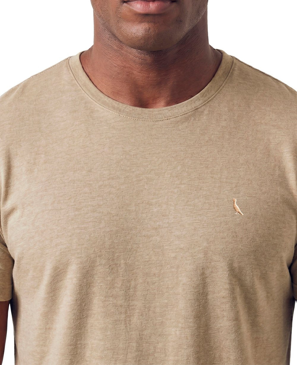 Camiseta Caqui Masculina Regular Mescla Touch - Reserva