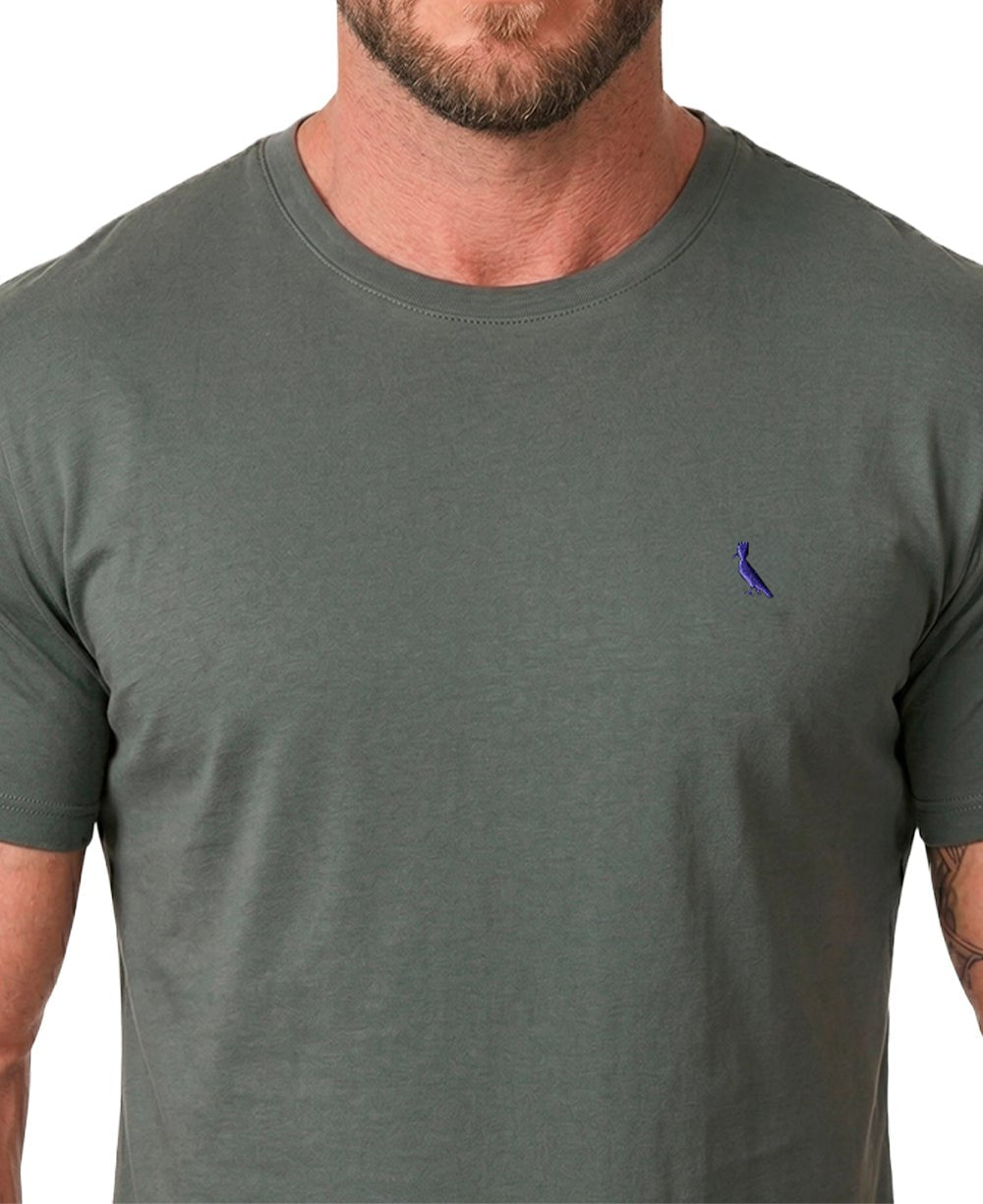 Camiseta Verde Musgo Masculina Regular Fit - Reserva