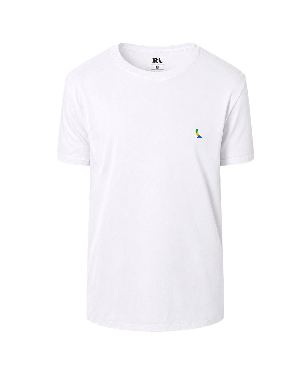 Camiseta Branca Masculina Regular Fit Bordado Copa - Reserva