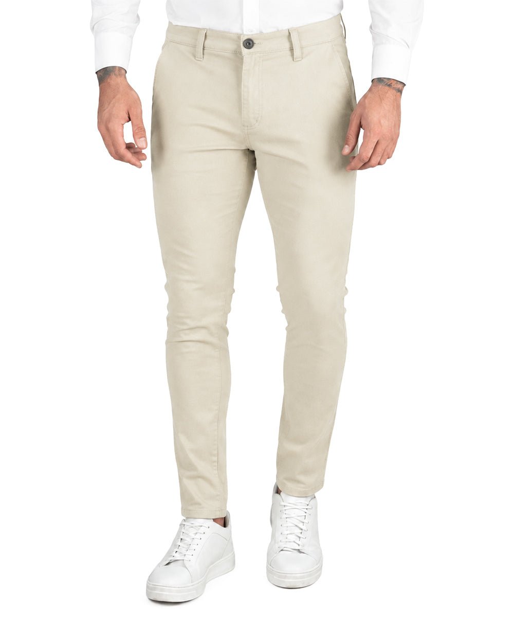 Calça Alfaiataria Bege Masculina com Lycra Essencial - Rota