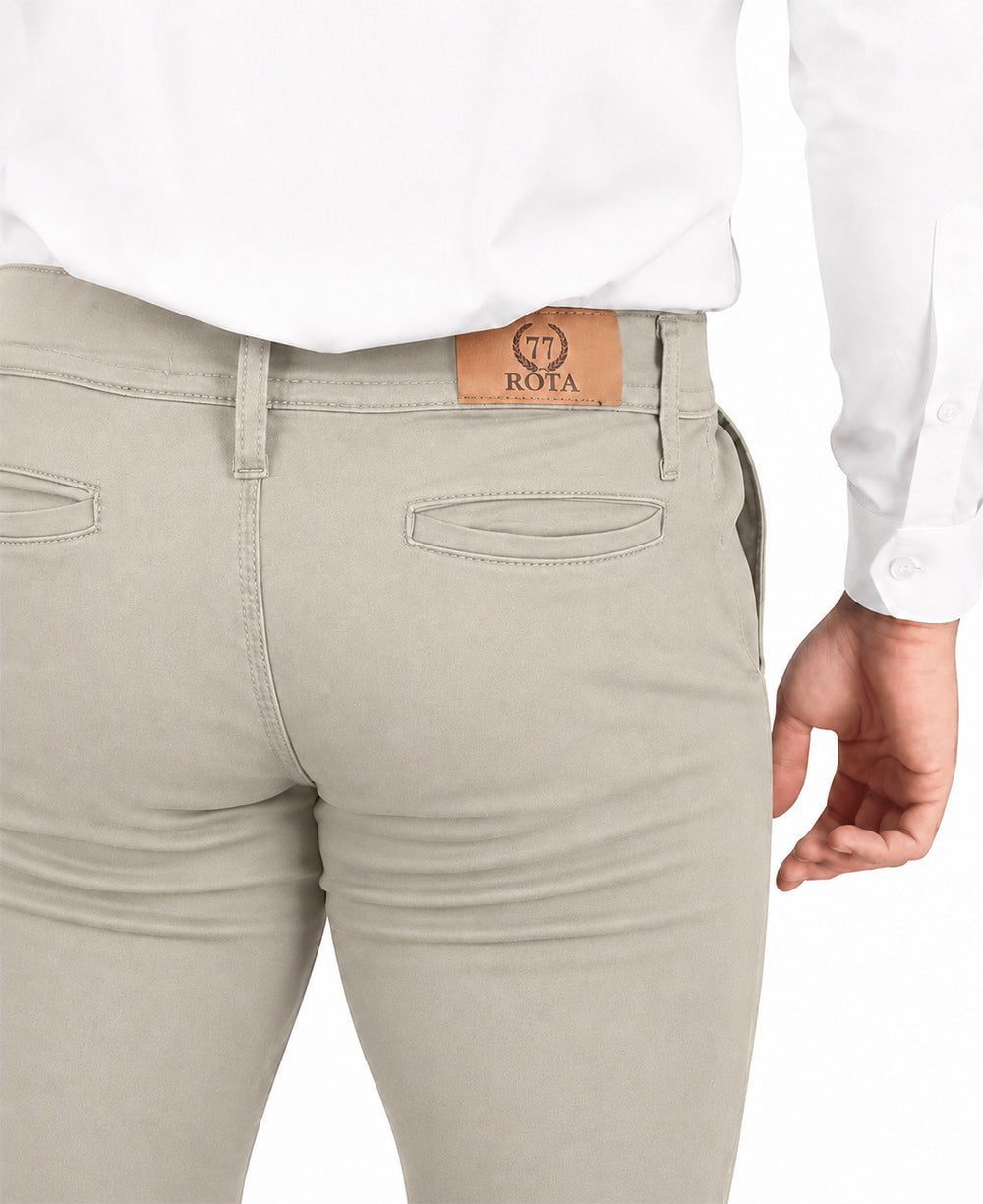 Calça Alfaiataria Caqui Masculino com Lycra - Rota 77