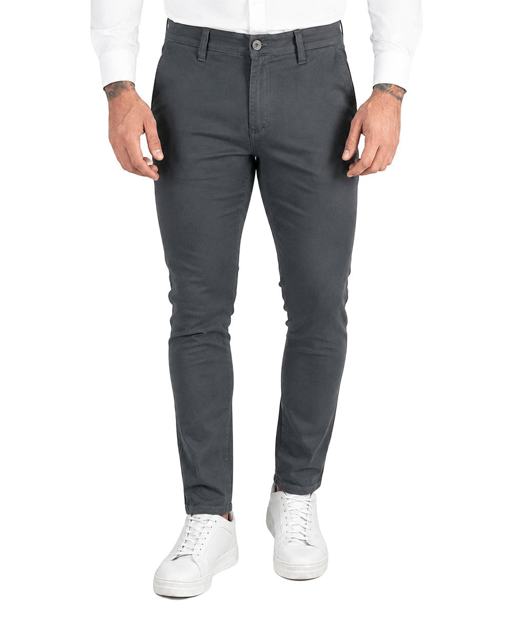 Calça Alfaiataria Cinza Escuro Masculina Skinny - Rota 77