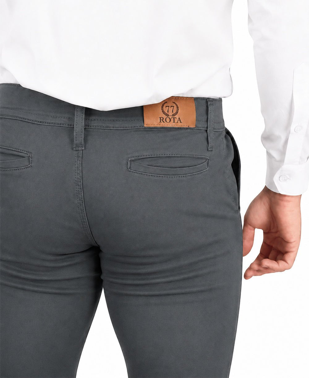 Calça Alfaiataria Cinza Escuro Masculina Skinny - Rota 77