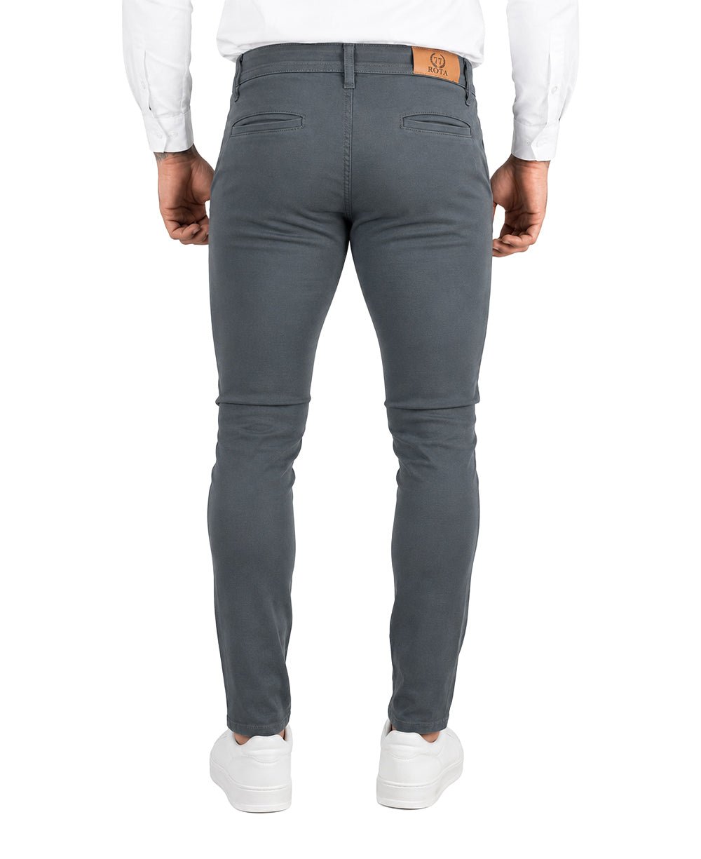 Calça Alfaiataria Cinza Escuro Masculina Skinny - Rota 77