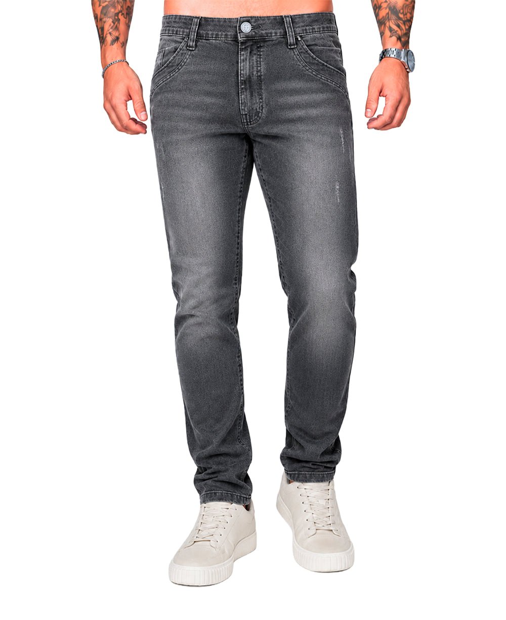 Calça Jeans Cinza Escura Masculina Skinny - Rota 77