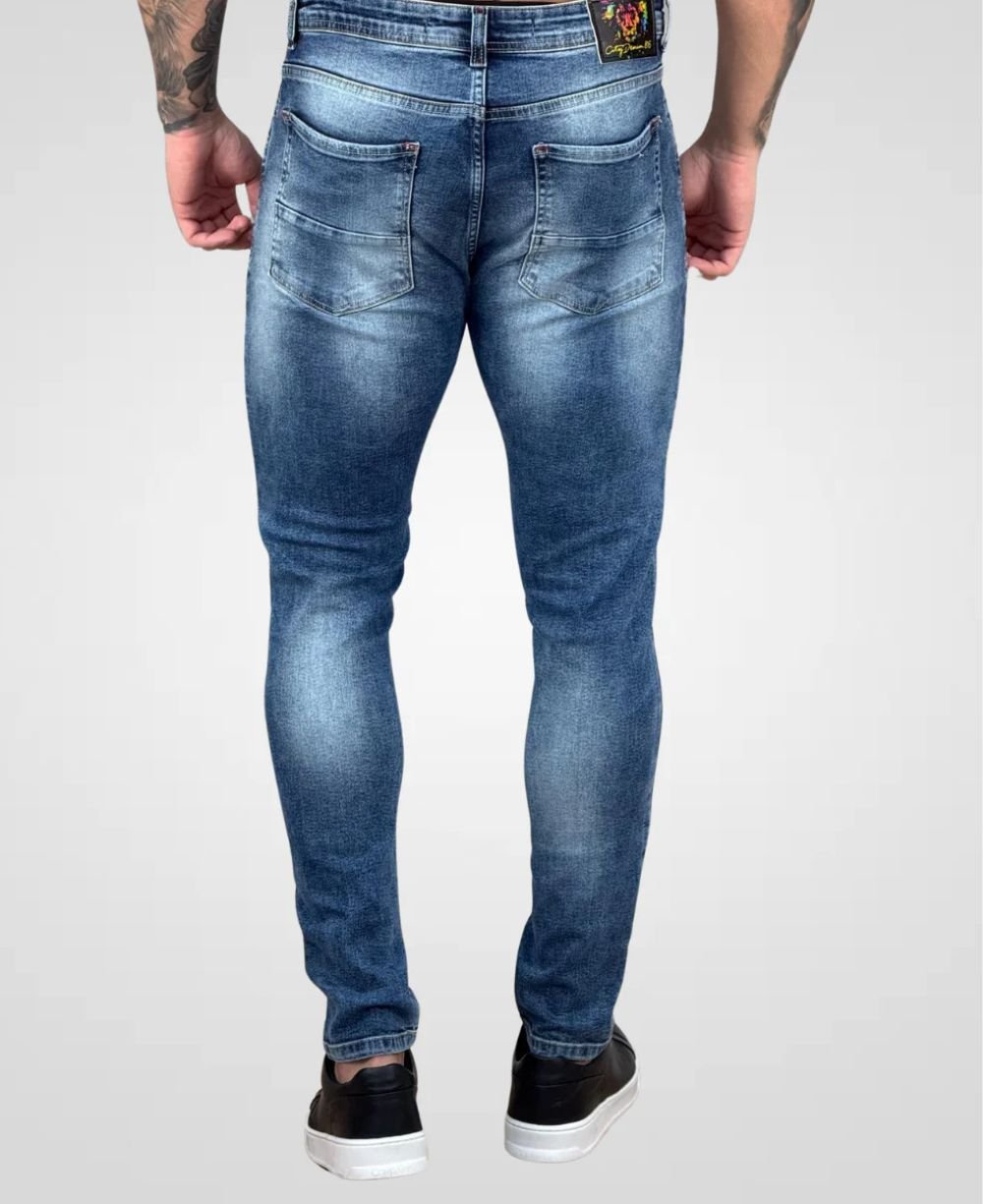 Calça Jeans Delave Masculina Super Skinny - City Denim86