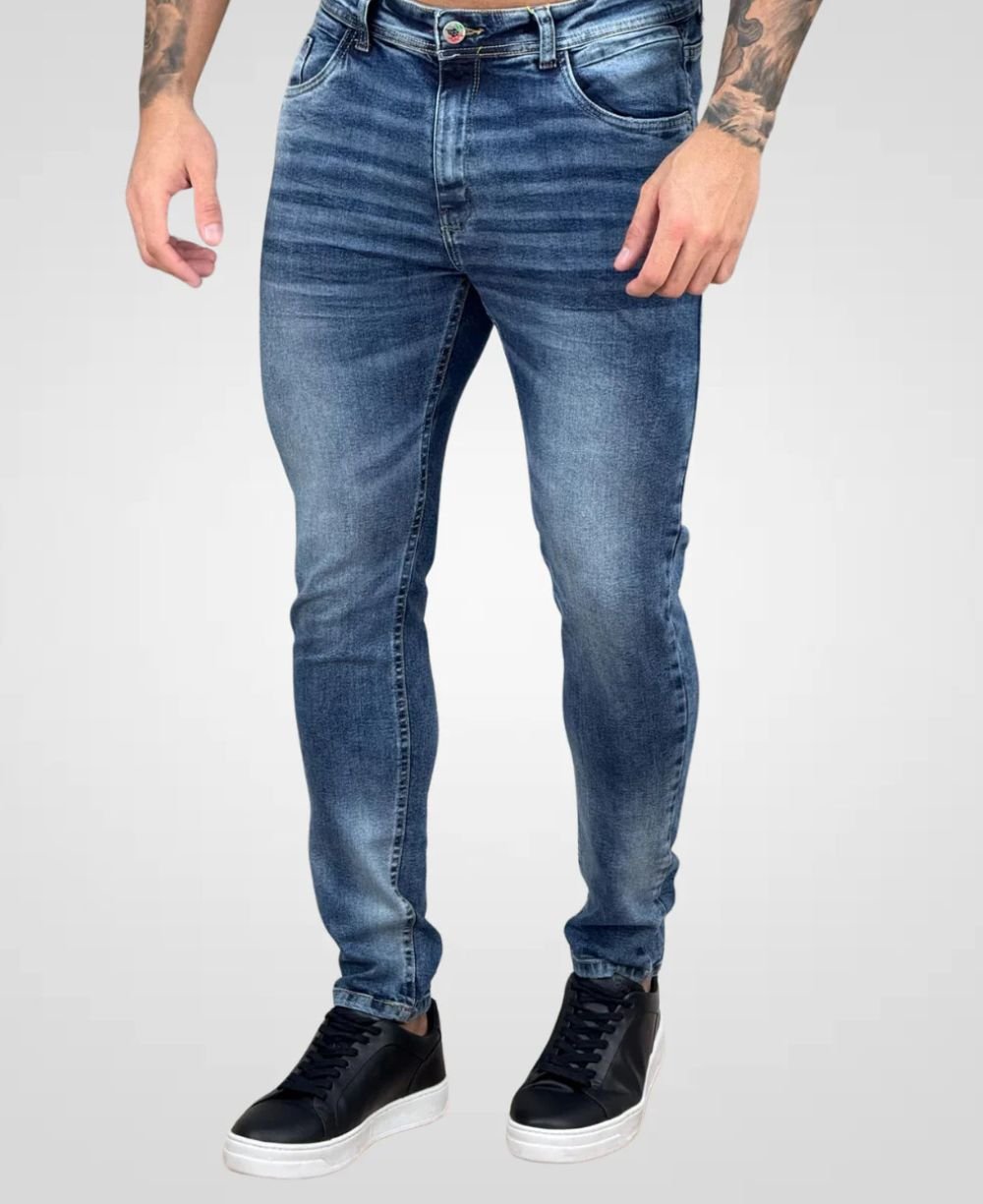 Calça Jeans Delave Masculina Super Skinny - City Denim86