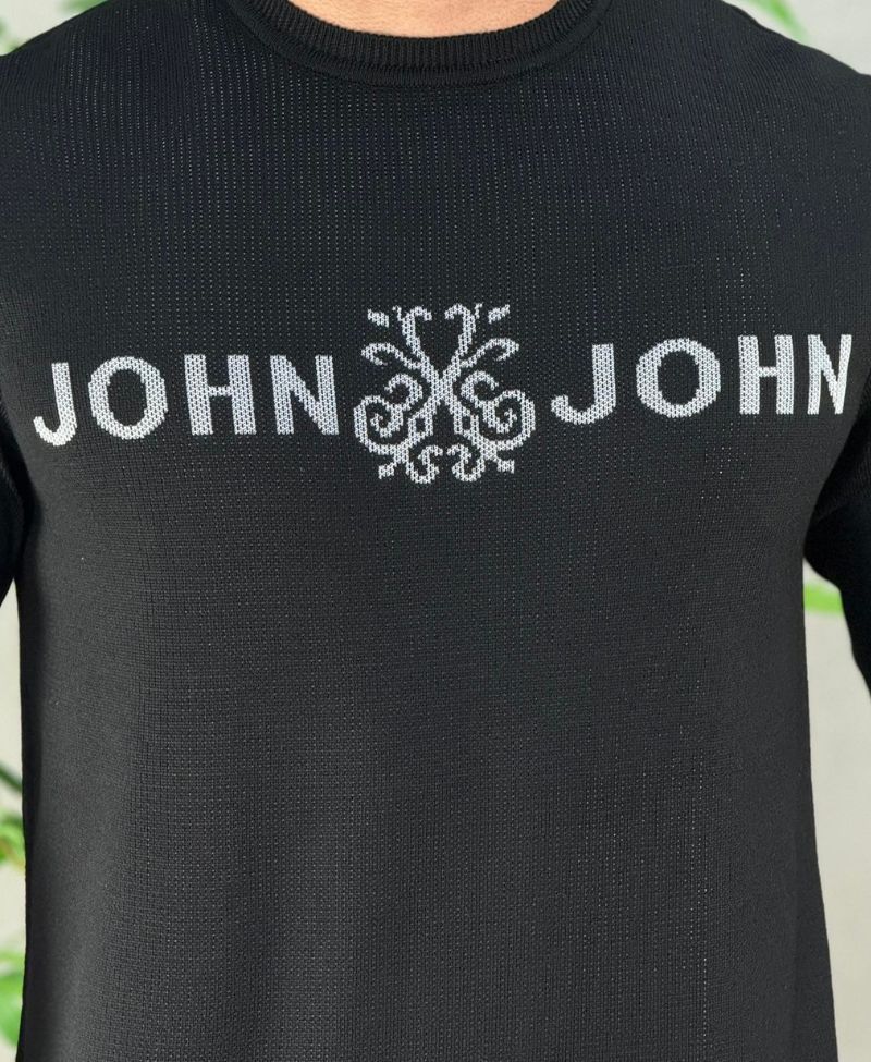 Suéter Preto Masculino Gola Careca - John John